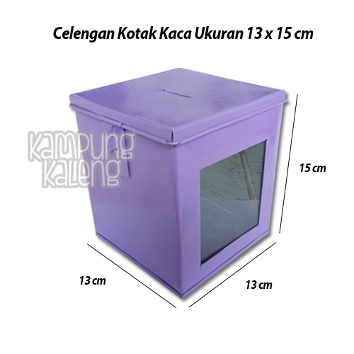 celengan kotak kaca