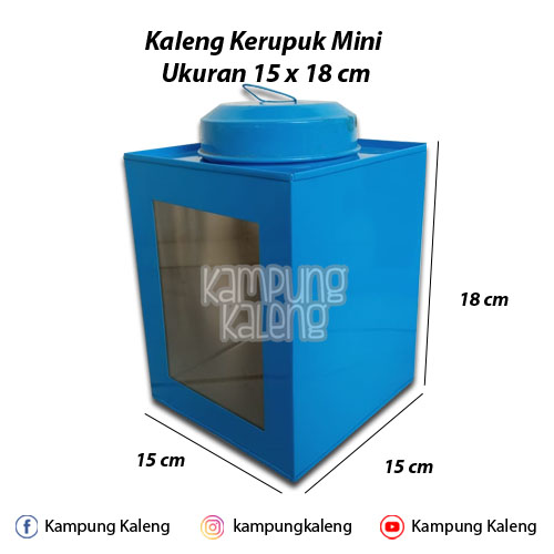 kaleng kerupuk mini 15 x 18 cm