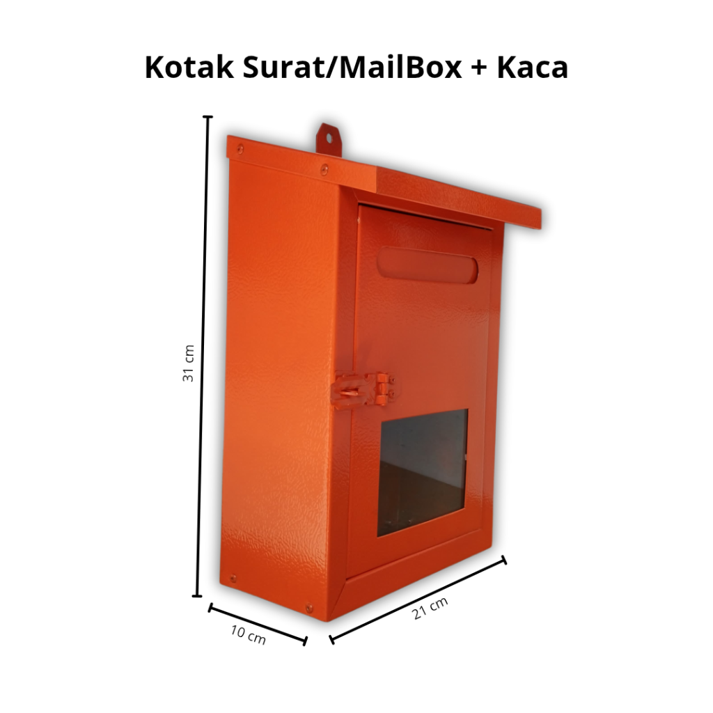 kotak surat mail box kaca