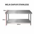 meja stainless 150 x 80 cm