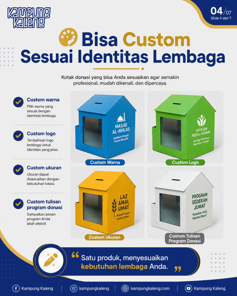 Kotak Donasi Custom - Kampung Kaleng